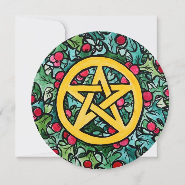Pagan Yule Pentagram (Front)