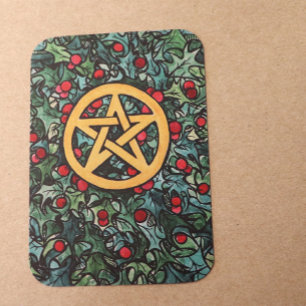 Pagan Yule Pentagram Invitation
