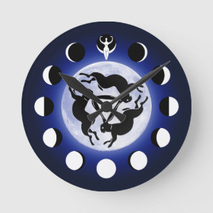 Pagan's Moon Goddess, Tinner's Rabbit Round Clock