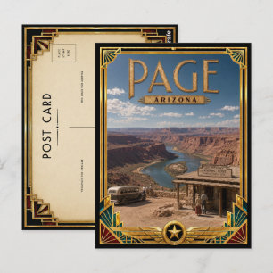 Page Arizona Vintage Art Deco Golden Age Postcard