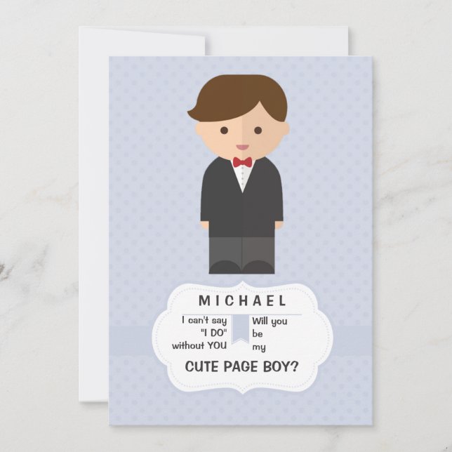 Page Boy Request Card (Front)