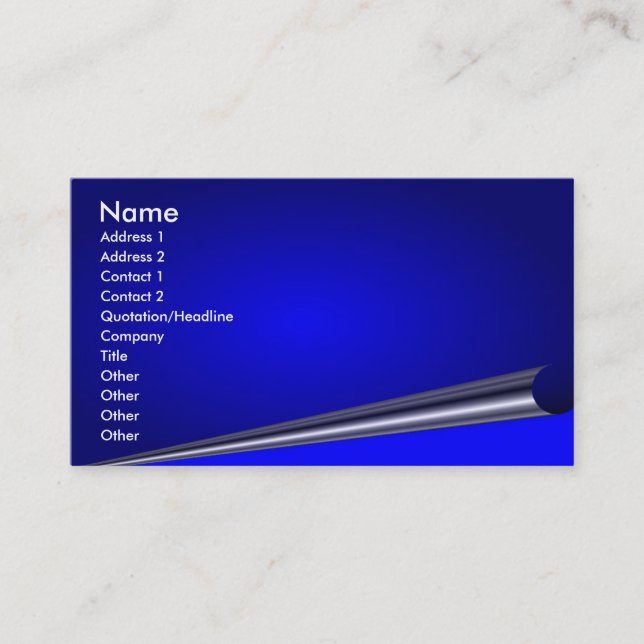 Page Curl Profile Card (Front)