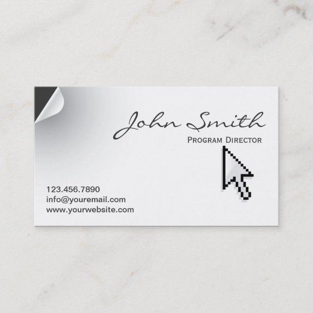 Page Curl Program Director Business Card (Front)
