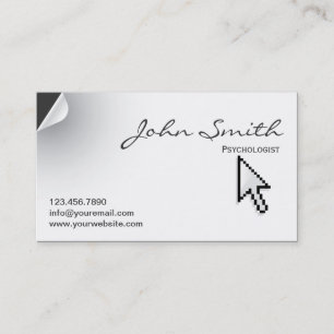 Page Curl Psychologist Business Card