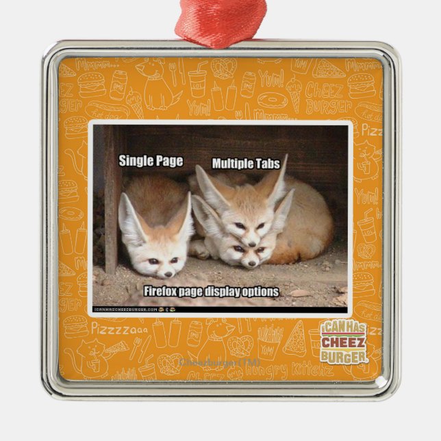 Page display options metal tree decoration (Front)