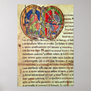 Page from the Charter Kelso Abbey with Poster