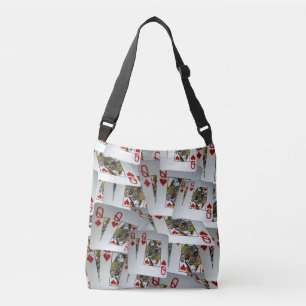 Page Full Of Queens Playing Cards, Crossbody Bag