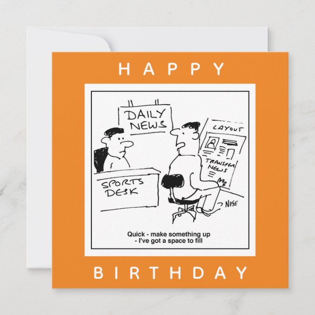 Page Layout Designer & Sports Desk at a Newspaper Card (Front)