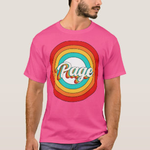 Page Name Shirt Vintage Page Circle