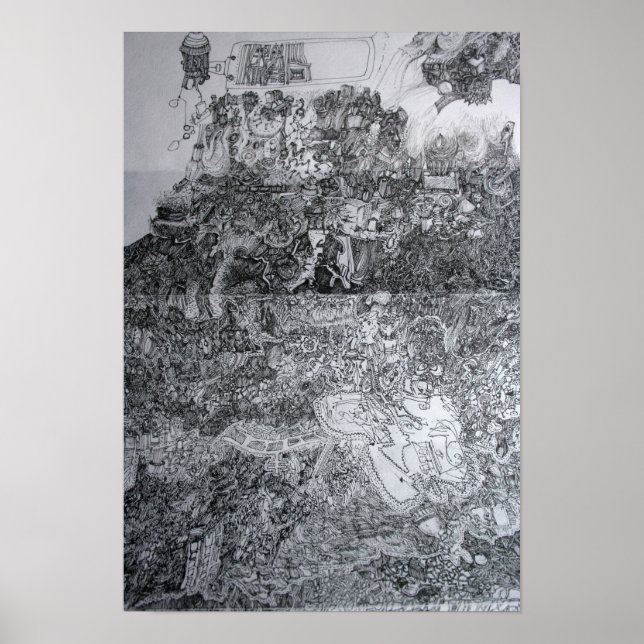 Page of Accordion Artist's Book Detail Poster (Front)