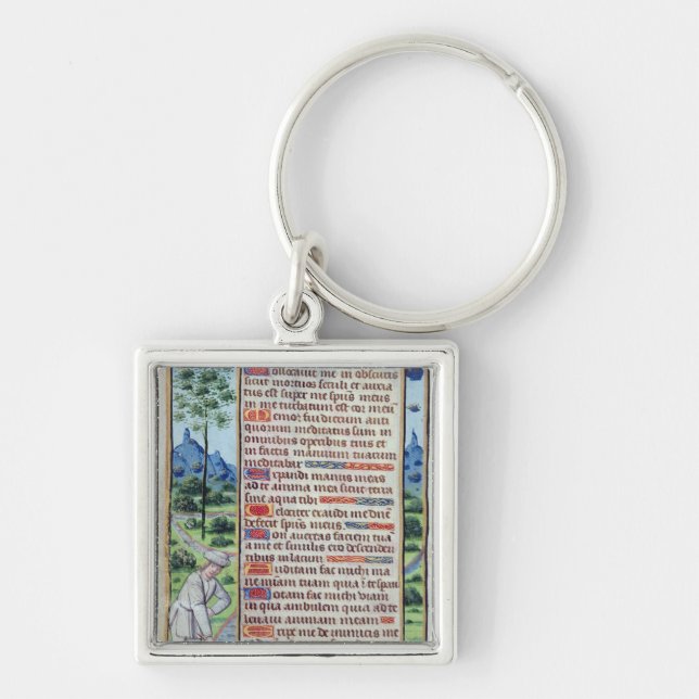 Page of Latin text with border Key Ring (Front)