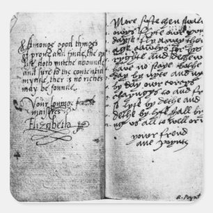 Page of manuscript square sticker