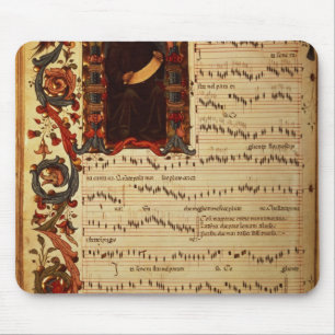 Page of Musical Notation with historiated Mouse Mat