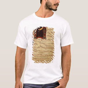 Page of Musical Notation with historiated T-Shirt