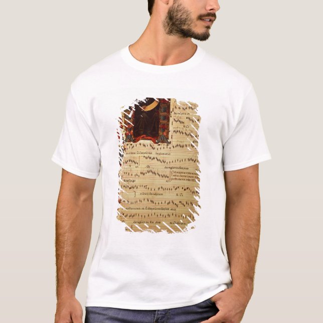 Page of Musical Notation with historiated T-Shirt (Front)