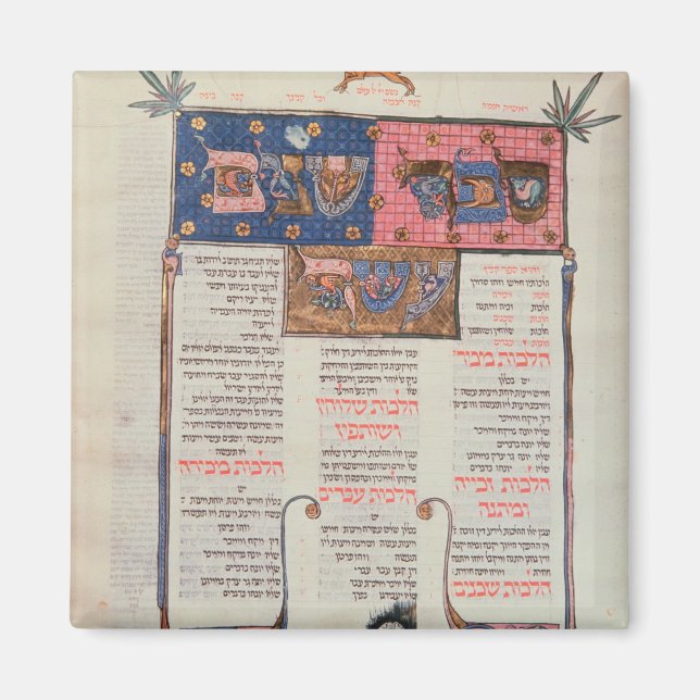 Page of text and illustration magnet (Front)