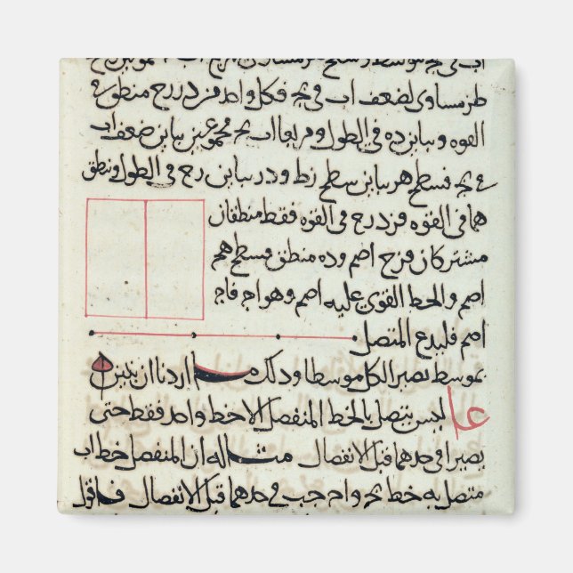 Page of text from a 'Elements', a book geometry Magnet (Front)