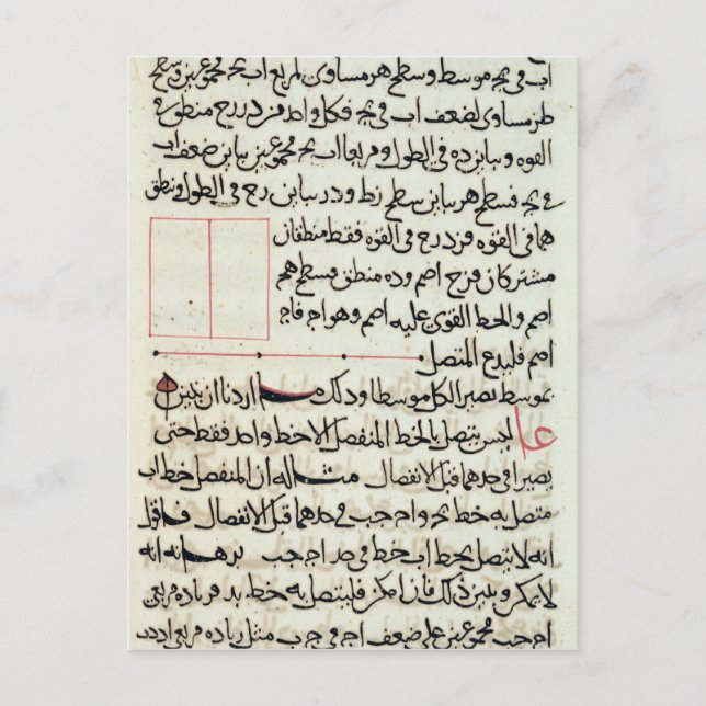 Page of text from a 'Elements', a book geometry Postcard (Front)