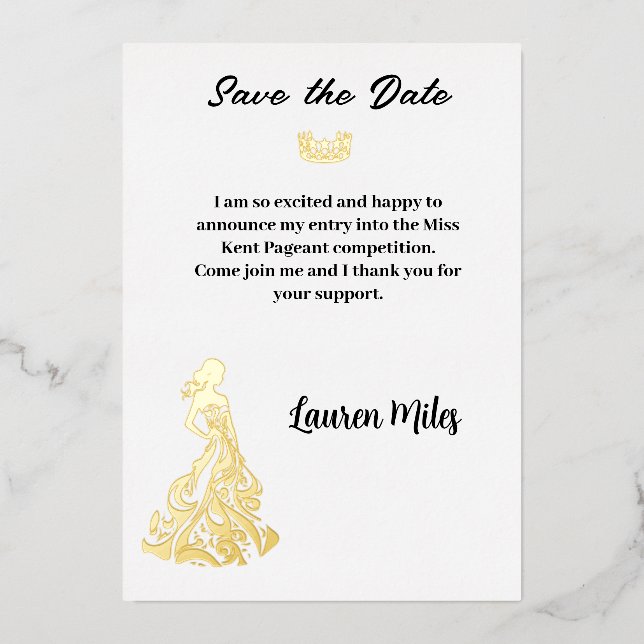 Pageant Announcement (Front)