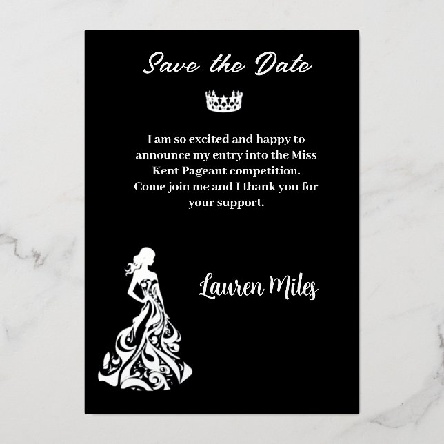 Pageant Announcement (Front)