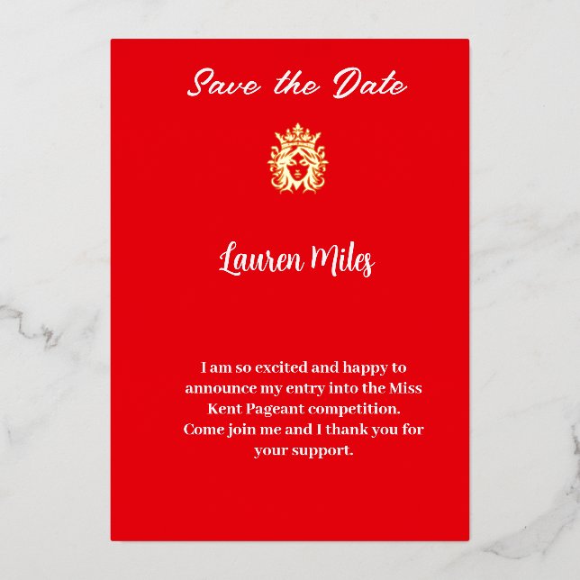 Pageant Announcement (Front)