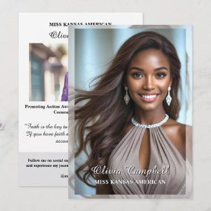 Pageant Autograph Card Minimal Modern Pageants