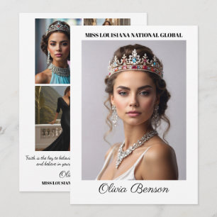 Pageant Autograph Card - Photo Collage Layout
