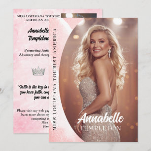 Pageant Autograph Card Pink Ice Pageant Platform
