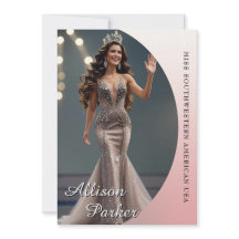 Pageant Autograph Card Pink Ombre Pageants Promo