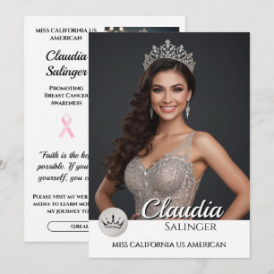 Pageant Autograph Cards Minimal Logo Photo Card