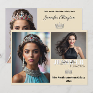 Pageant Autograph Comp Cards Beige Border Card
