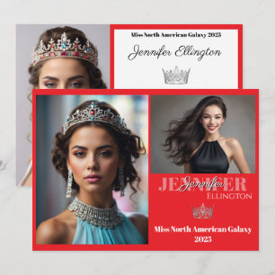 Pageant Autograph Comp Cards Red Border Card