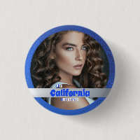 Pageant Button | Royal Blue Shimmer