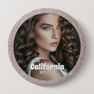 Pageant Contestant Button - Photo Name Pin