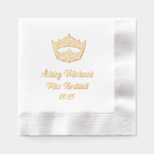 Pageant Crown Custom Foil Napkins
