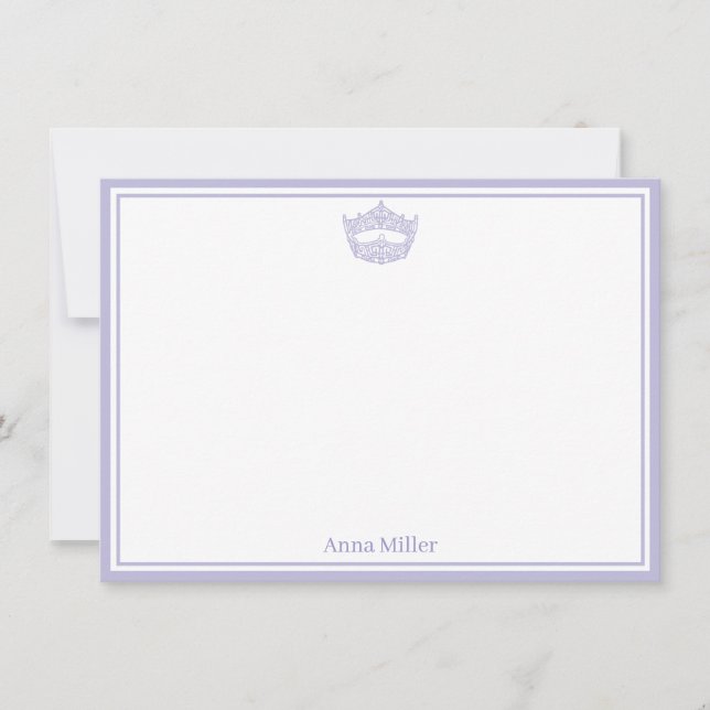 Pageant Crown Flat Note Card (Front)