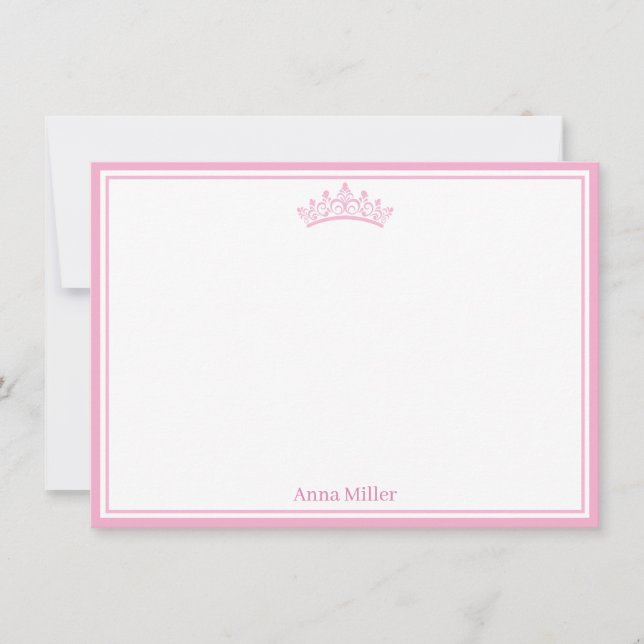 Pageant Crown Flat Note Card (Front)