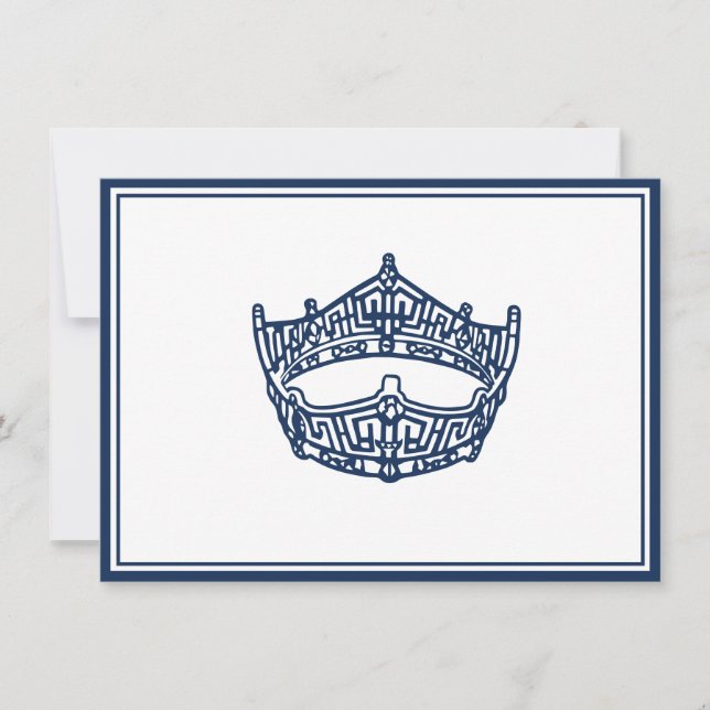 Pageant Crown Flat Note Card (Front)