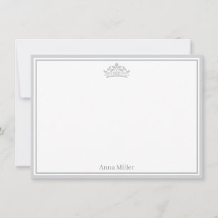 Pageant Crown Flat Note Card