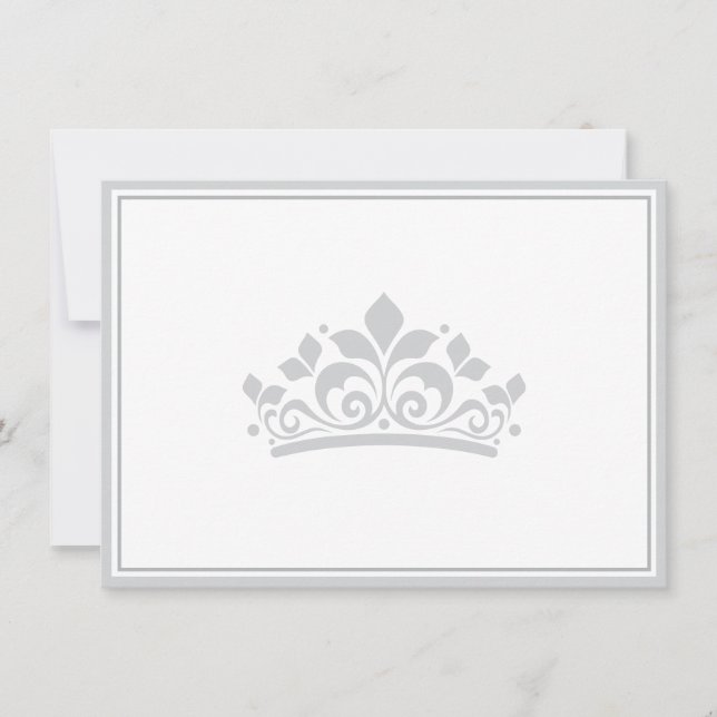 Pageant Crown Flat Note Card (Front)