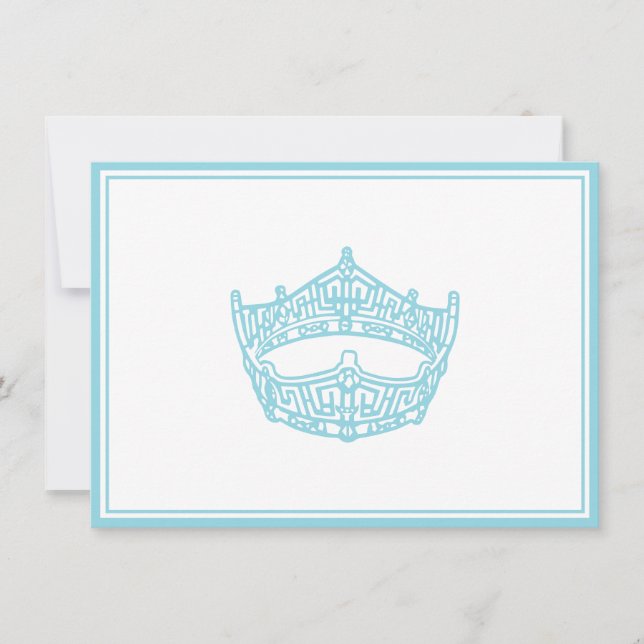 Pageant Crown Flat Note Card (Front)