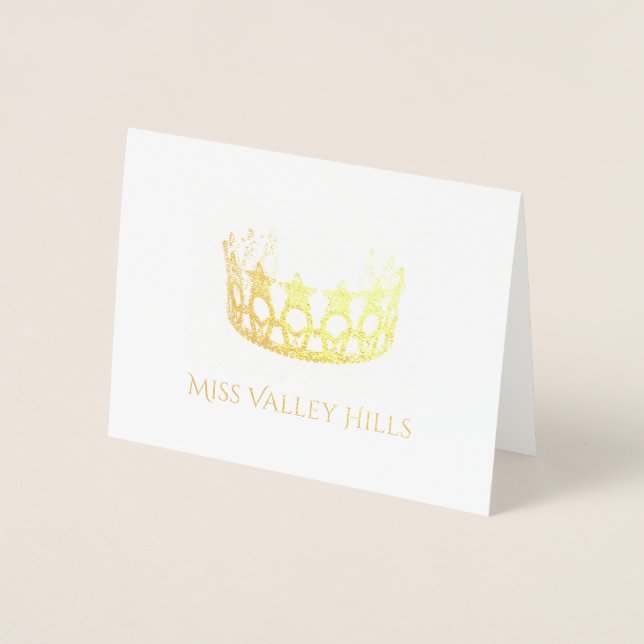 Pageant Crown Foil Note Card (Front)