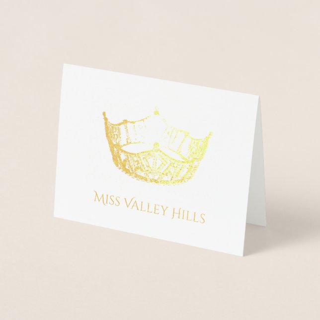 Pageant Crown Foil Note Card (Front)