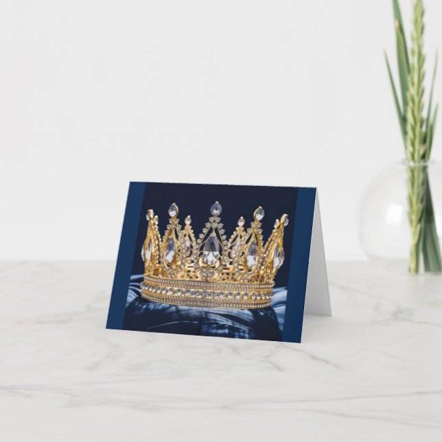 Pageant Crown Folded Note Card (Front)