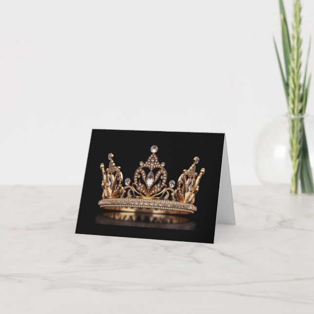 Pageant Crown Folded Note Card (Front)