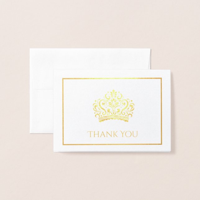 Pageant Crown Mini Foil Card (Front With Envelope)