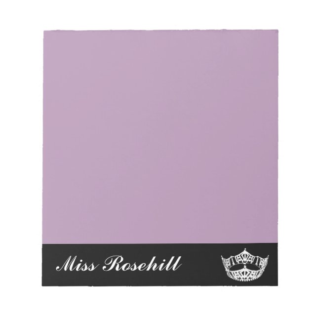 Pageant Crown & Title Notepad (Front)