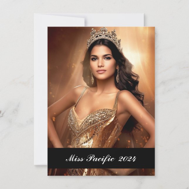 Pageant Custom Photo Card (Front)