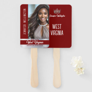 Pageant Fan Wavers Red Shine Set of 10 Fans