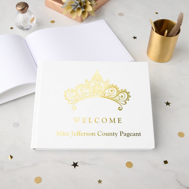 Pageant Foil Guest Book (Front Open)